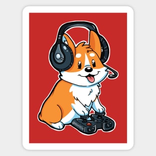 Corgi Gamer Sticker